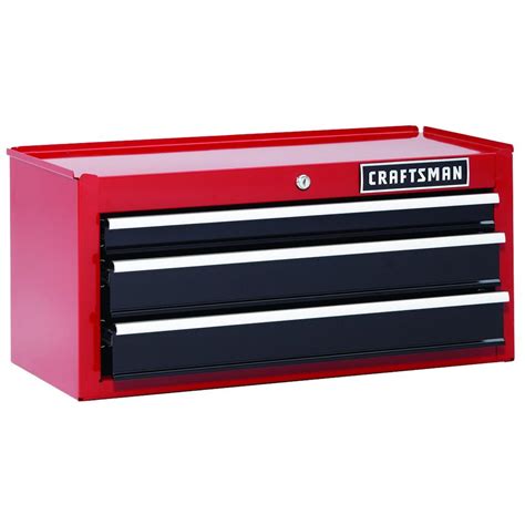 craftsman grey metal tool box with sliding drawers|craftsman 3 drawer middle chest.